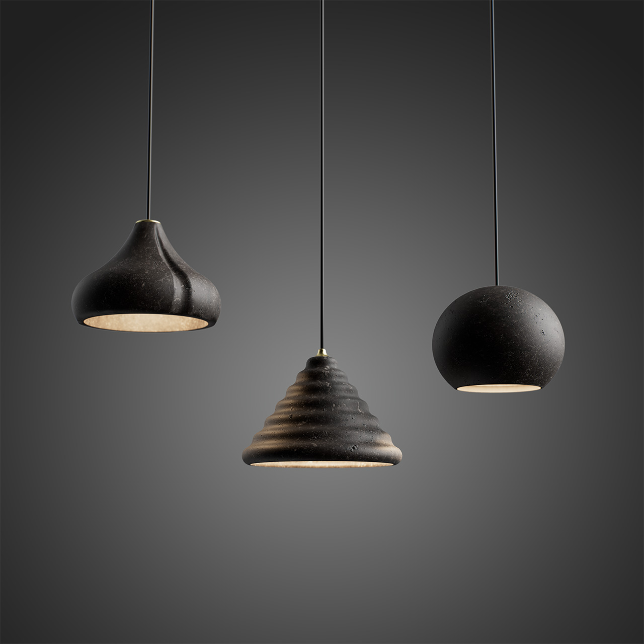 3 Sculptural Foscarini Lava Lamps: Sustainable Volcanic Stone Design by Alberto & Francesco Meda