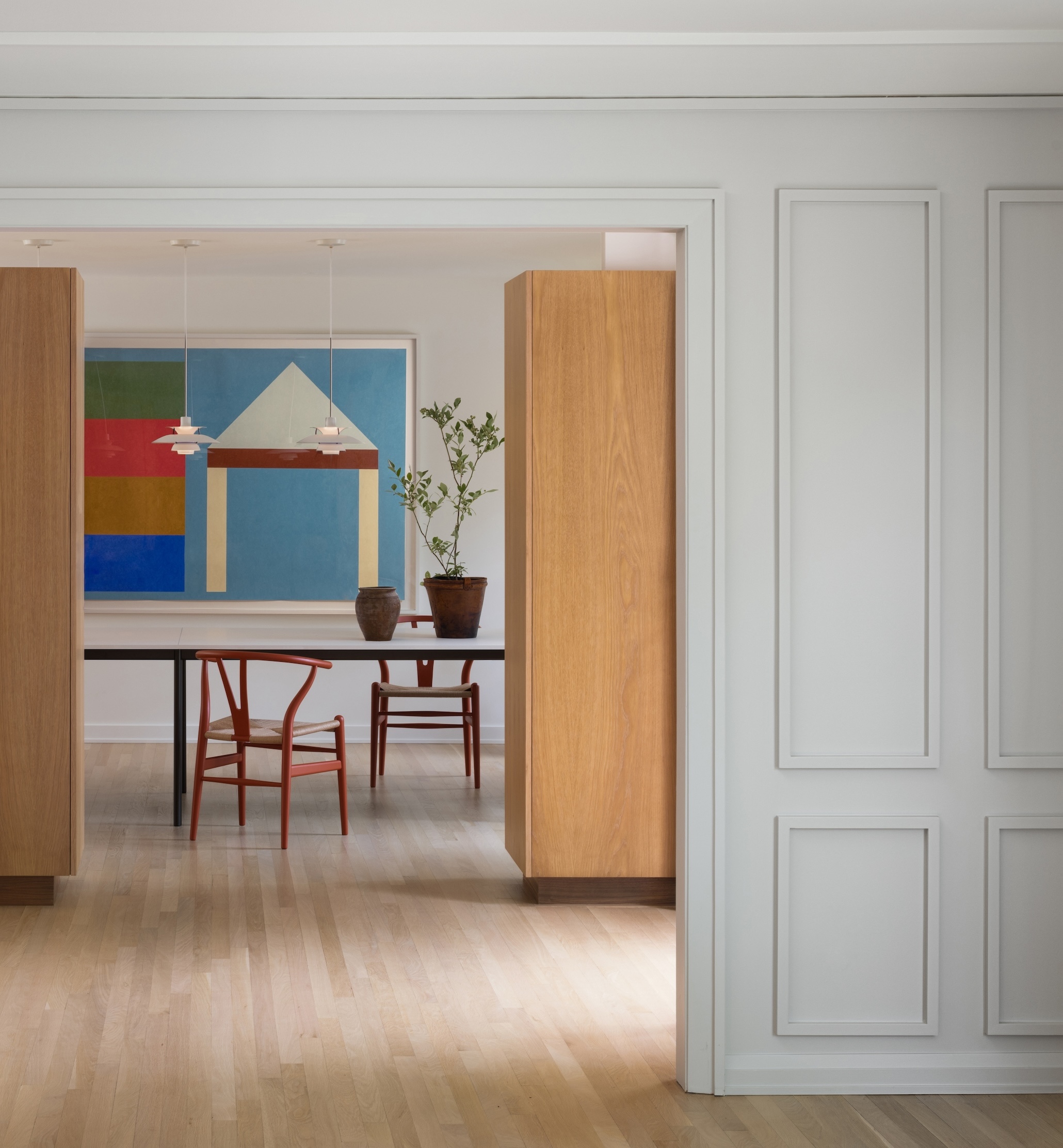 Renovating a 1980s Colonial: From Brick Traditional to Modernist Sophisticate