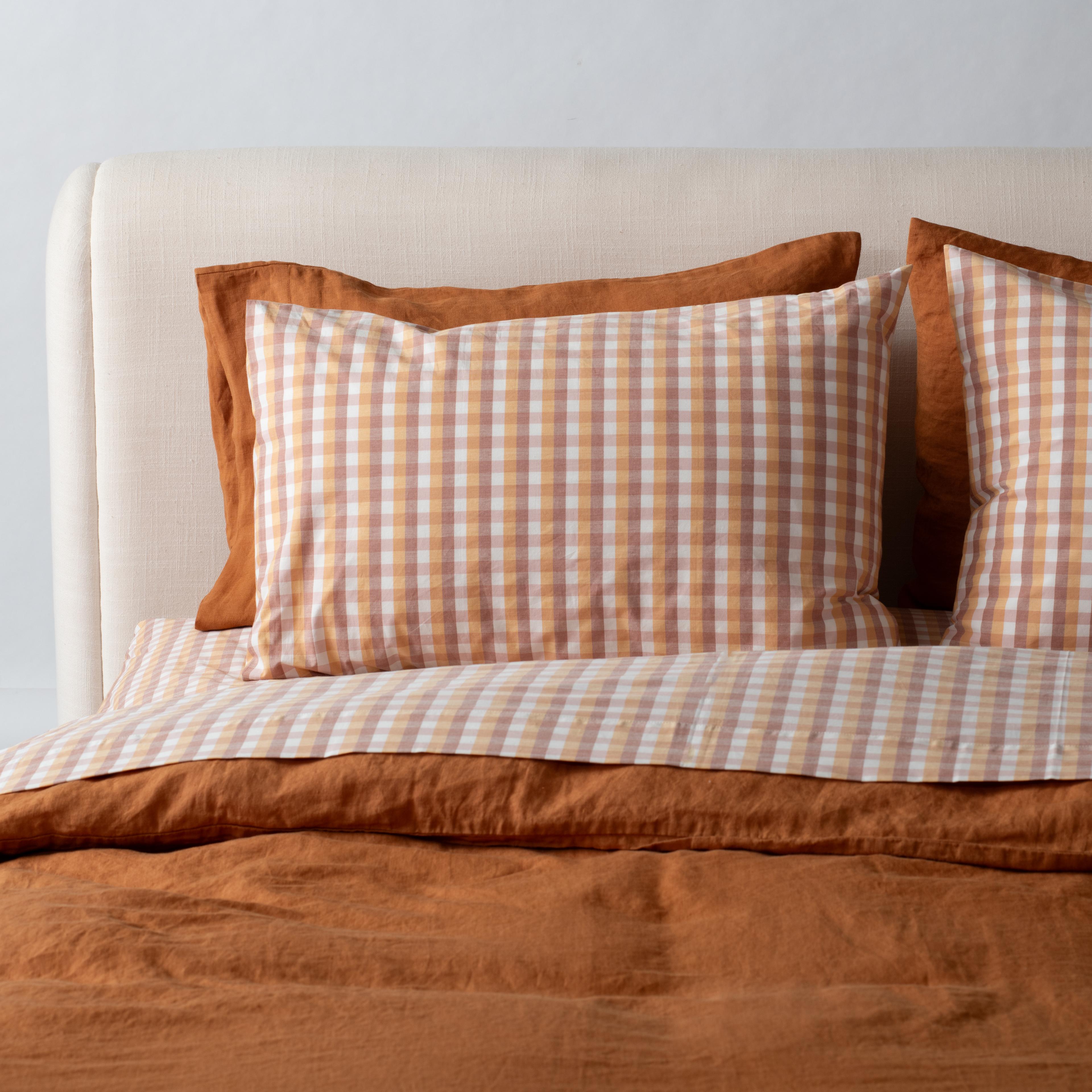 Citrus accents placed on a natural wood surface.