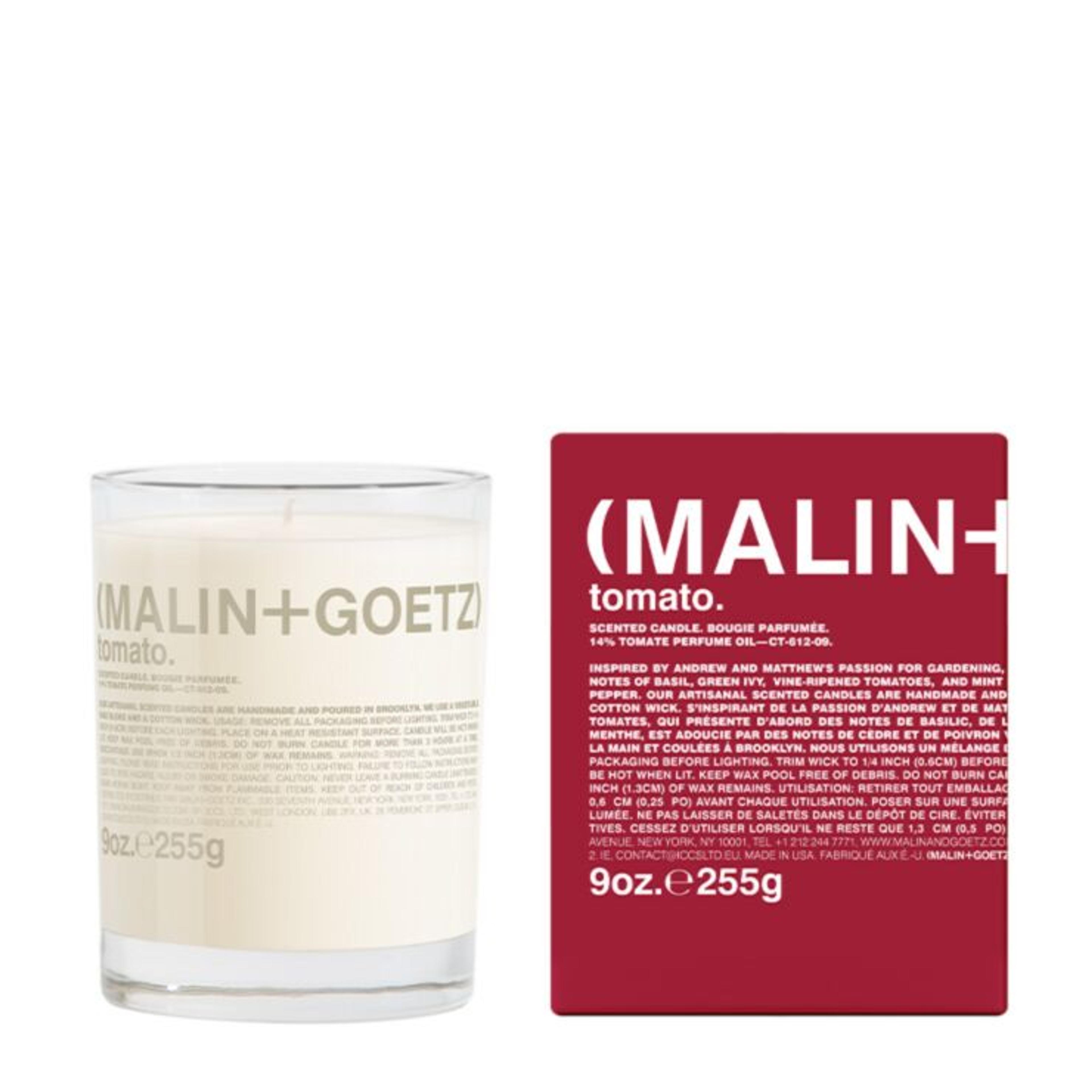 A luxury tomato leaf scented candle from Malin + Goetz.