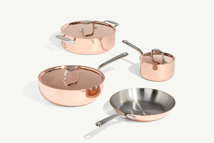Made In Copper Cookware set featuring a sleek, modern French-made design.