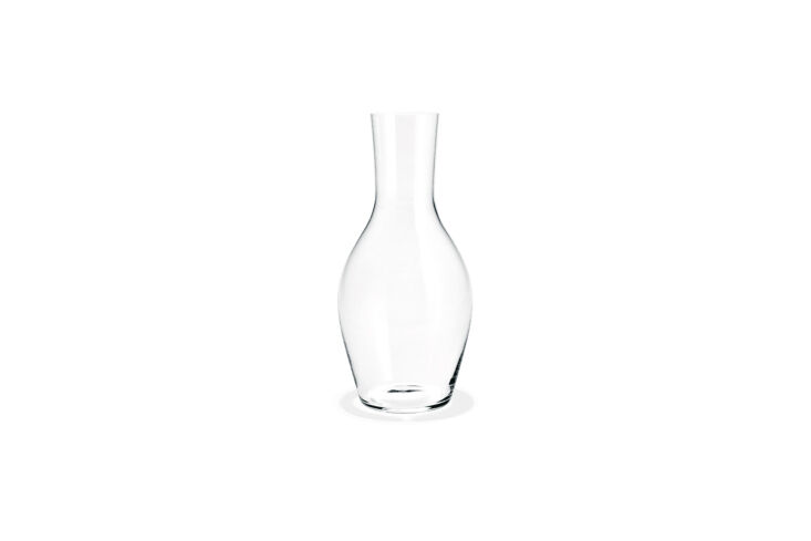 The Holmegaard Clear Water Carafe with a minimalist cylindrical design.
