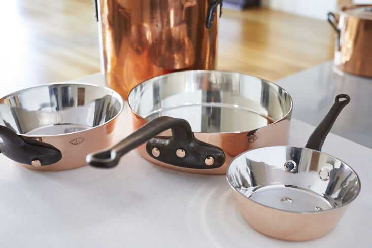 Duparquet silver-lined copper pan with a high-mirror finish.