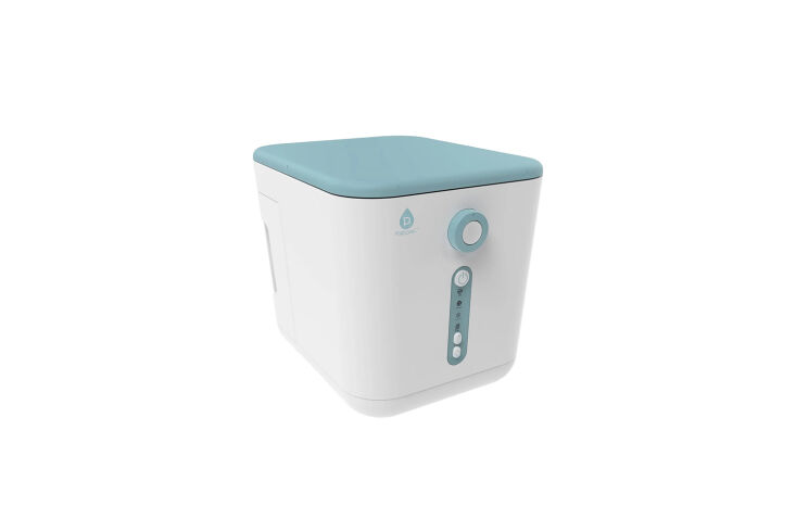 A compact Pursonic Electric Kitchen Composter on a small kitchen counter.