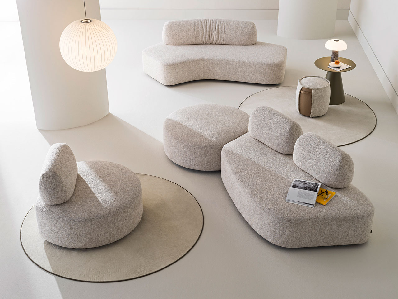 A professional promotional image showcasing the Flow, Nala, and Daisy seating options.
