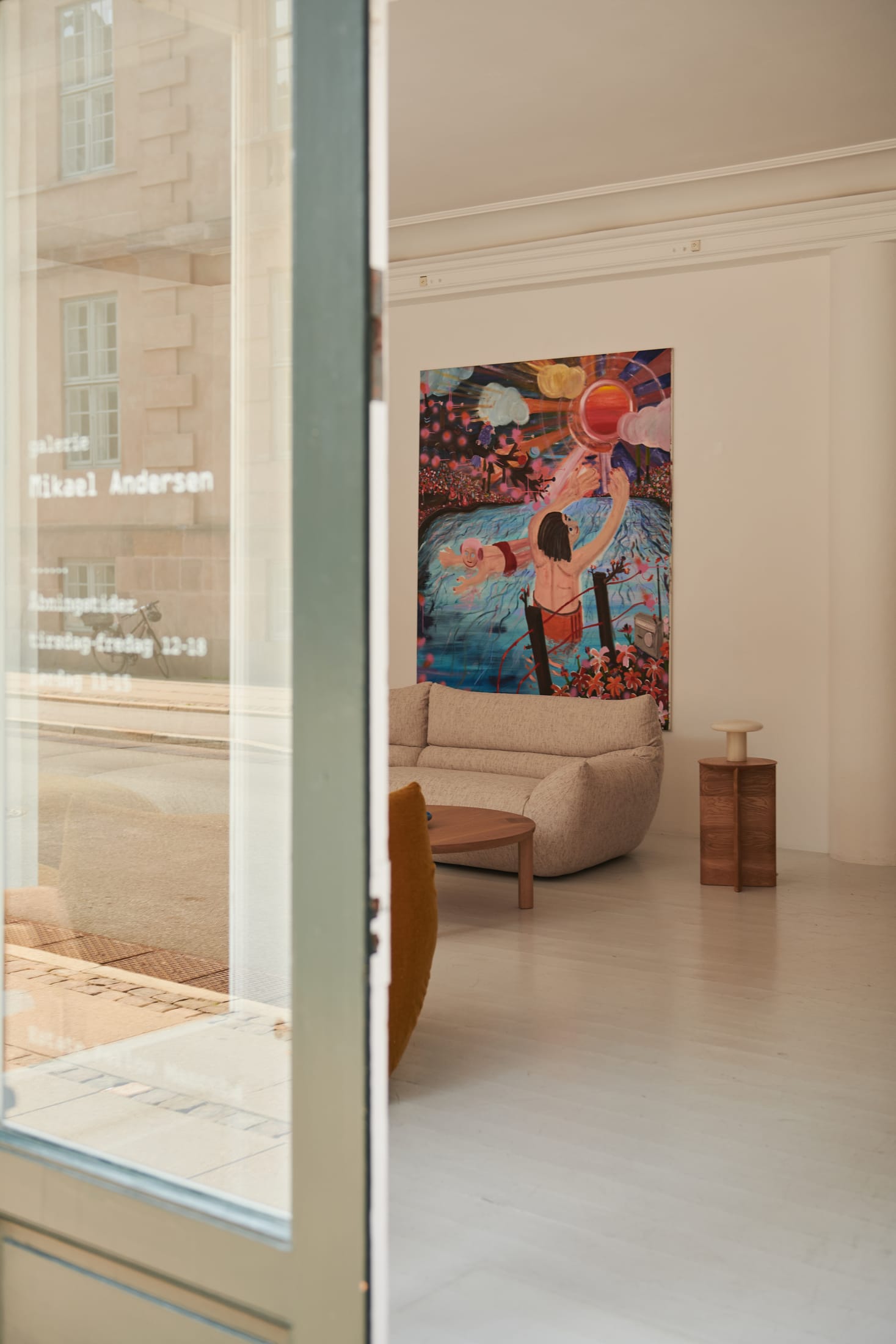 A perspective shot of the full NAU furniture collection displayed in the Copenhagen gallery.