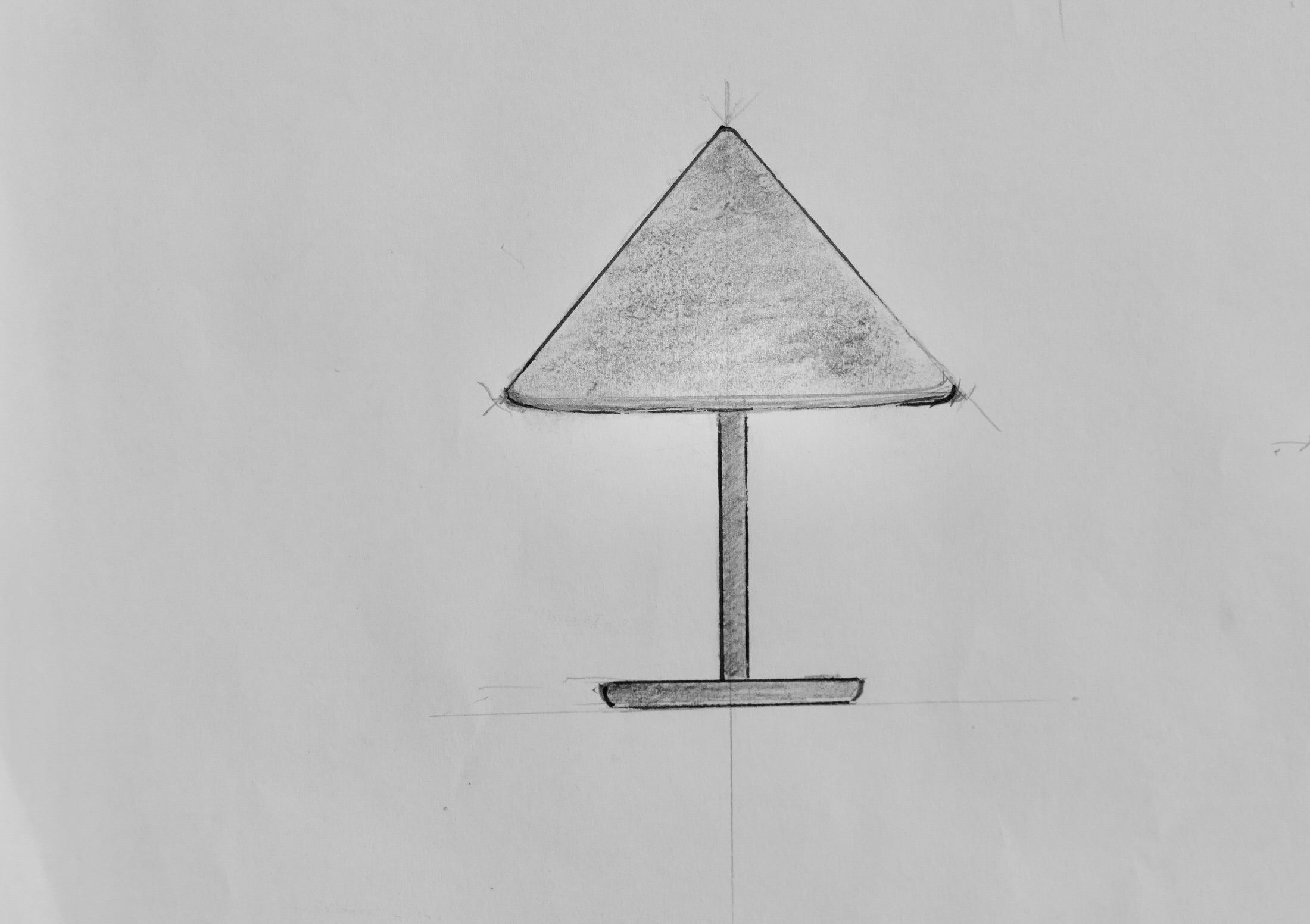 A hand-drawn design sketch of the Mater Terra lighting silhouettes by OEO Studio.