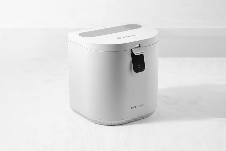 Vitamix FoodCycler Eco 5 countertop composter with its lid open.