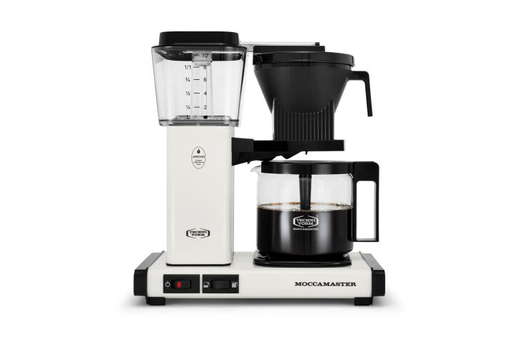 The Technivorm Moccamaster KBGV Select in a classic finish with its signature glass carafe.