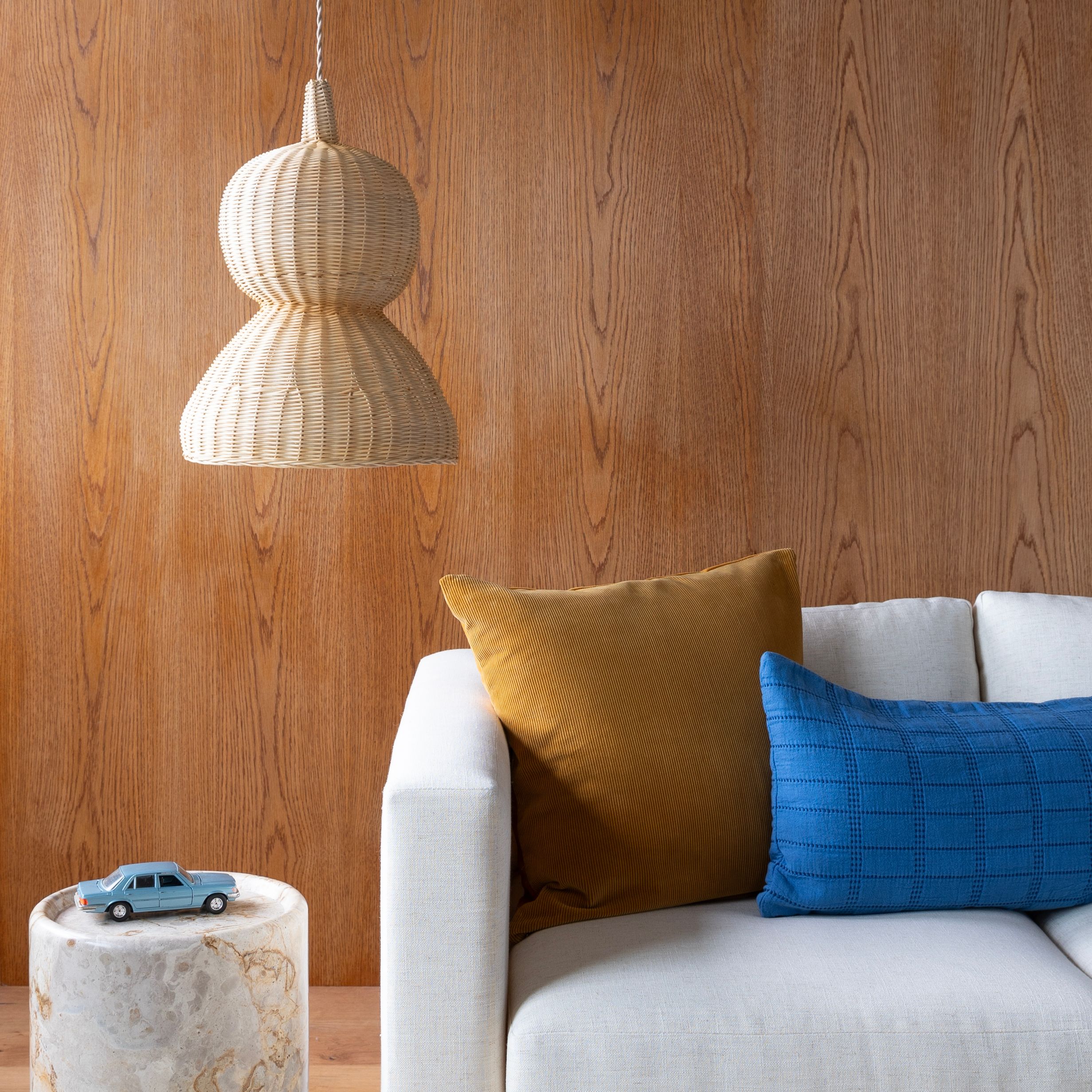 A collection of modern lighting fixtures that are easy to install in a rental apartment.