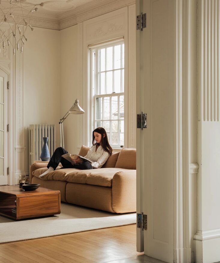 The Floyd Sink-Down Sectional showing its low-profile, modular design.