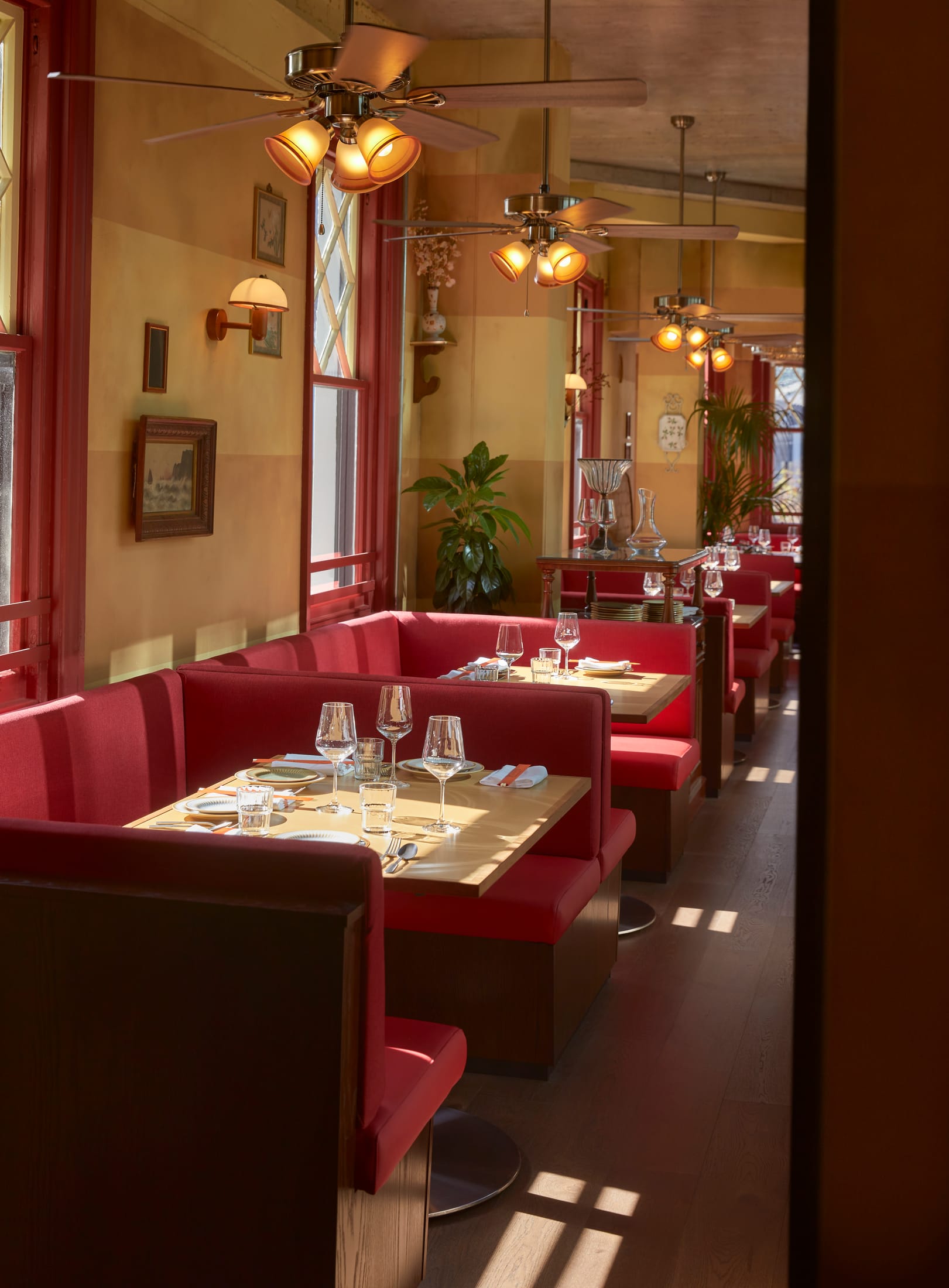 Close-up of curated interior details and found objects in a boutique hotel setting.