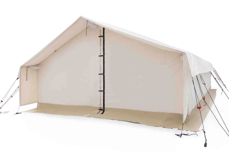 The Horizon Outdoor Gear Alpha Canvas Wall Tent standing in an outdoor setting.