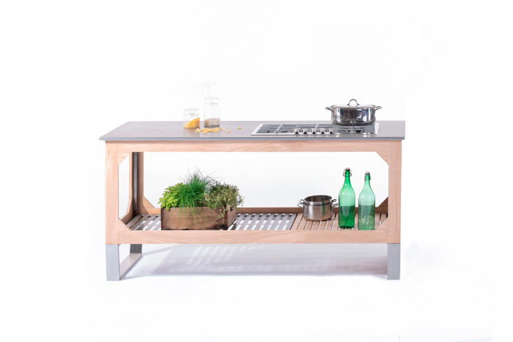 Lgtek UW-C3 steel kitchen island designed for indoor or outdoor use.