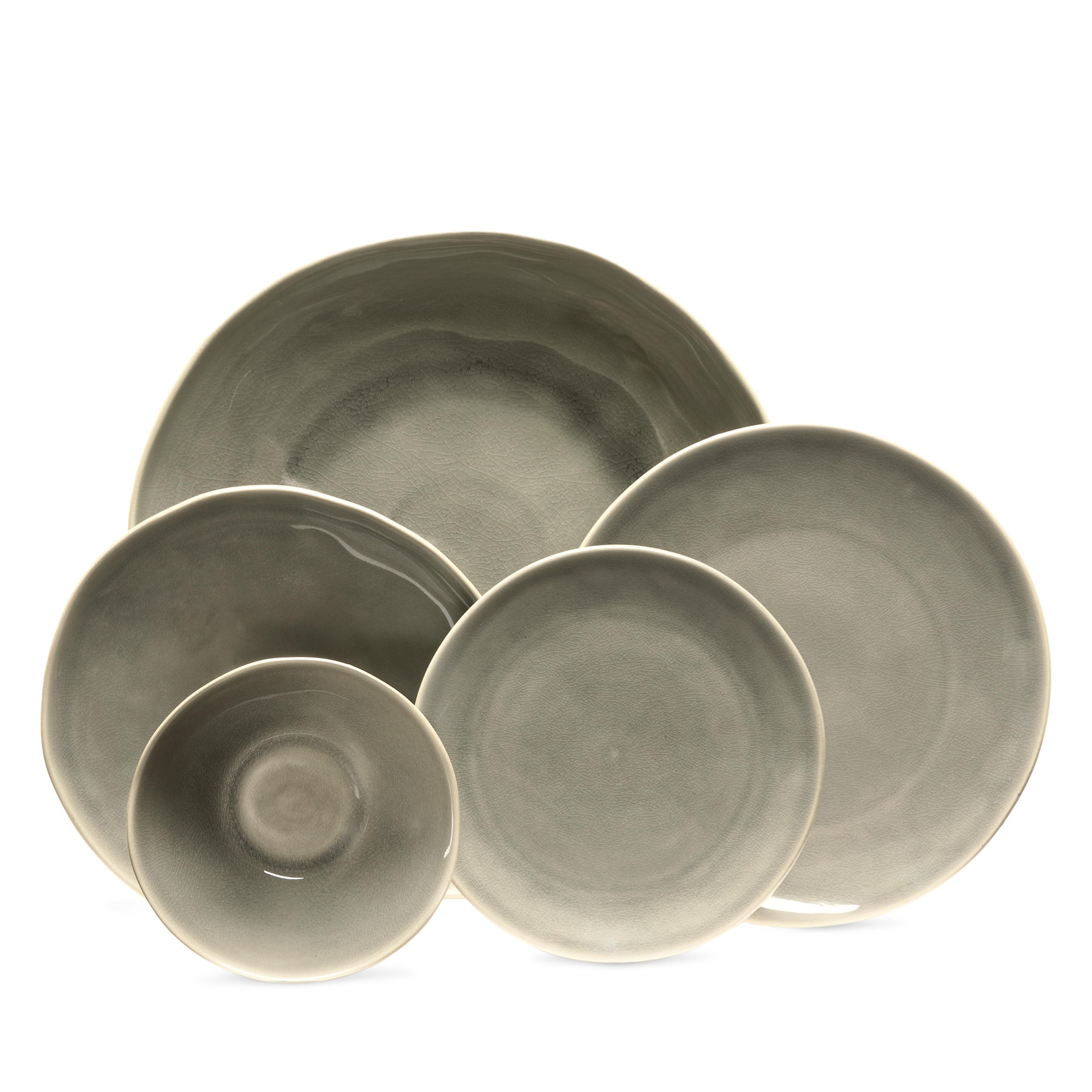 Hudson Park Collection Sintra dinnerware set with organic edges and textured glaze.