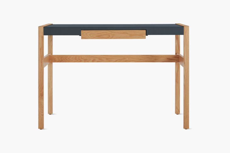 A mid-century modern oak Risom Desk designed by Jens Risom.