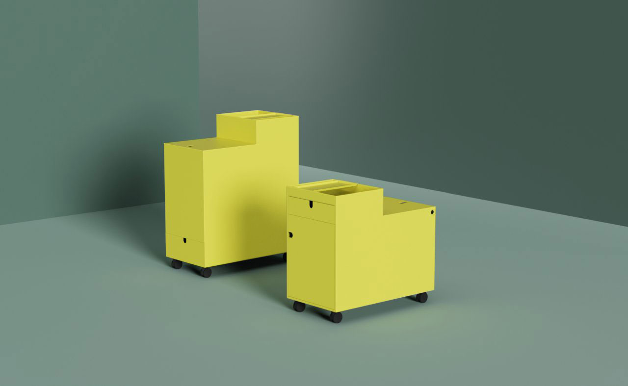 NEXT by Müller: The Ultimate Multifunctional Mobile Storage Unit with Integrated Seating