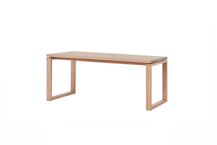 Solid oak coffee table with light natural finish and clean lines.